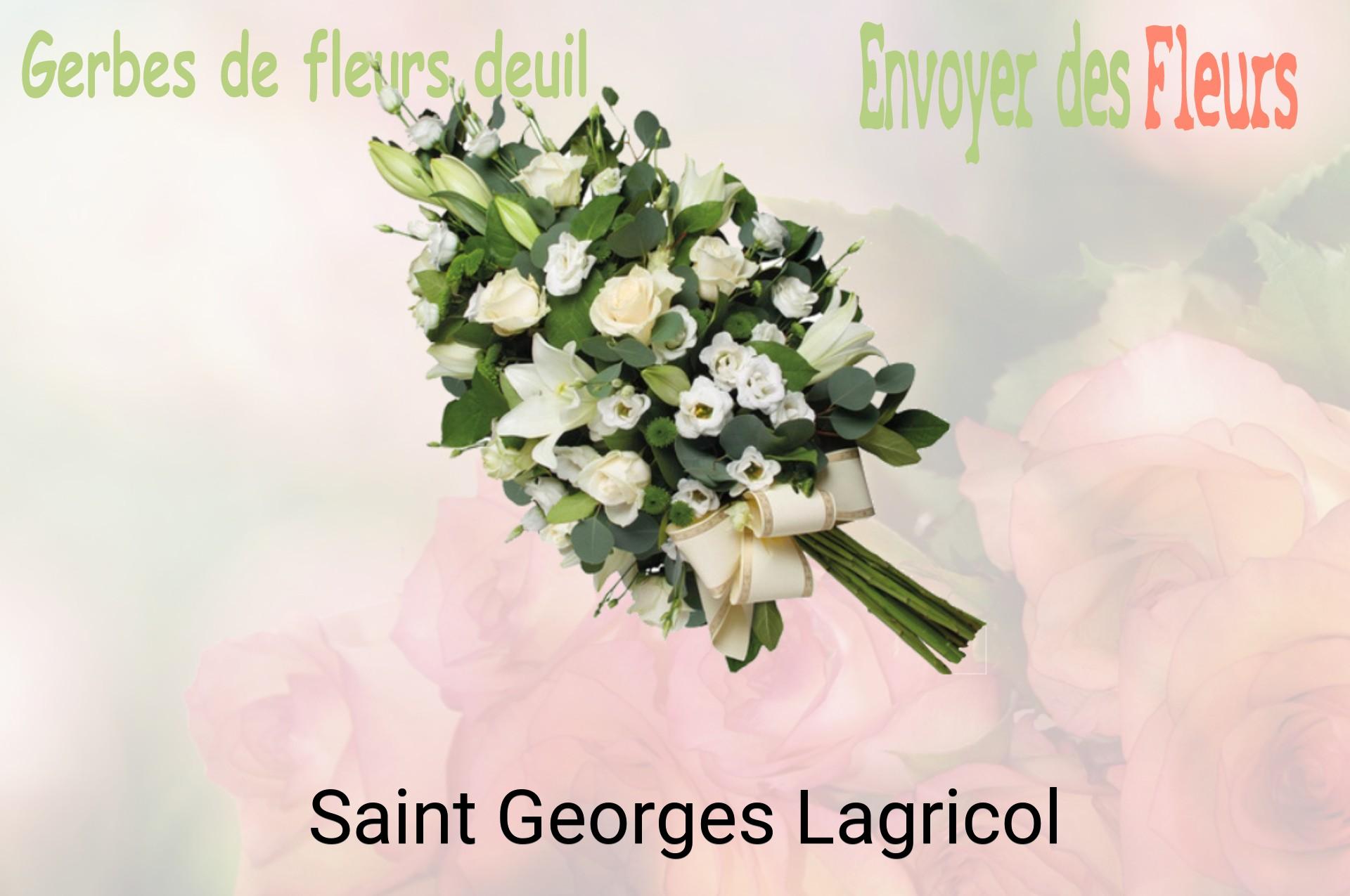 Gerbe de fleurs de deuil livrée à Saint-Georges-Lagricol